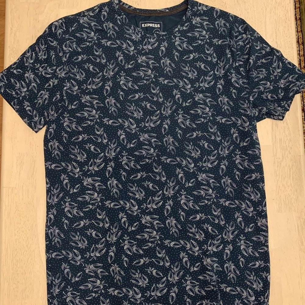 Express Dark Teal Stretch T-Shirt - Size M